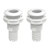 SEAFLO 1-1/8", White (2-Pack) Thru Hulls Fitting Thru-Hull with Check