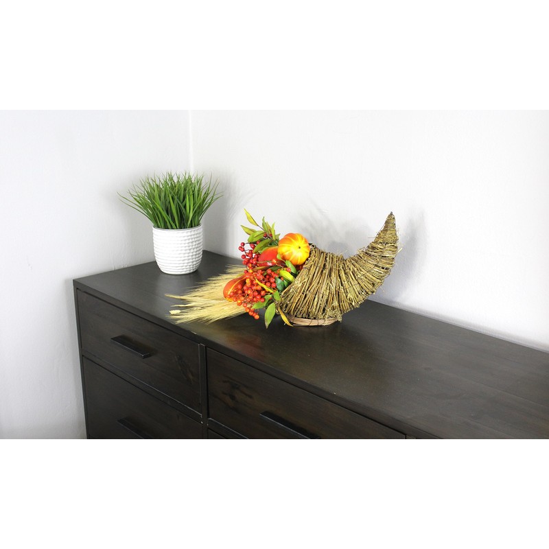 cornucopia basket for thanksgiving decor. (14in cornucopia)