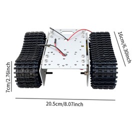 perfeclan Robot Tank Car Chassis Aluminum Alloy Maker Model Steam Education Smart Robot Car Chassis Kit Tracked for Adults Competitions