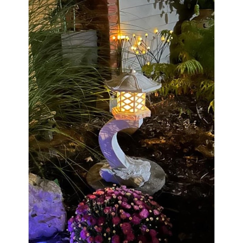 TIAAN 24”Height Japanese Style Lantern Solar Garden lamp Solar Pagoda