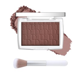 Powder Blush Palette, Matte Powder Makeup Blush for Cheeks, Natural Glow Face Blush Contour Palette, Lightweight, Smooth, High Impact Buildable Color, Long-lasting All-Day Face Enhancing -#Mahogany