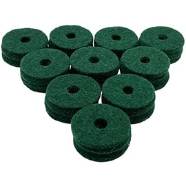Ahead Green Wool Cymbal Felts 10 Pack 1.5 X 0.5"