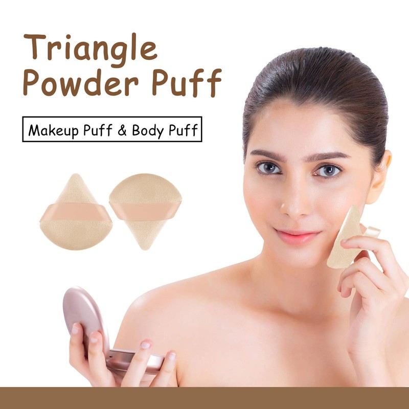 Tehttz 20Pcs Triangle Powder Puff, Makeup Sponges for Loose Powder