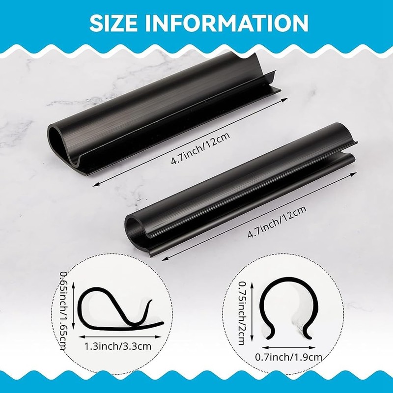 24 Pcs Pool Cover Clip, Above Ground Cover Clips for