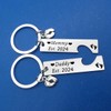 Pregnancy Announcement Gifts Mommy and Daddy Est 2024 Keychain Set