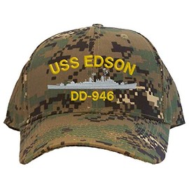 Spiffy Custom Gifts USS Edson DD-946 Baseball Cap Embroidered Camo