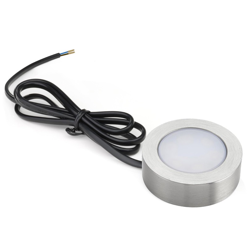 Bright Source LED Circular Cabinet Cupboard Unit Shelf Light, Satin