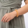 LUREME® Fashion Style Pearl Elastic Necklace Bracelet Dangle Earring Set-Orange(09000649-3)