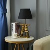 LAZHUG Kissing Bunny Lamp, H16in Gold Resin Rabbit Table Lamp,
