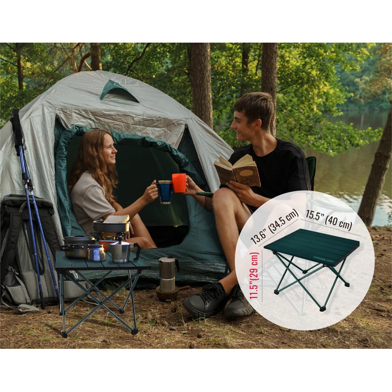 TREKOLOGY TALU Portable Folding Beach Table - Lightweight Travel Camp