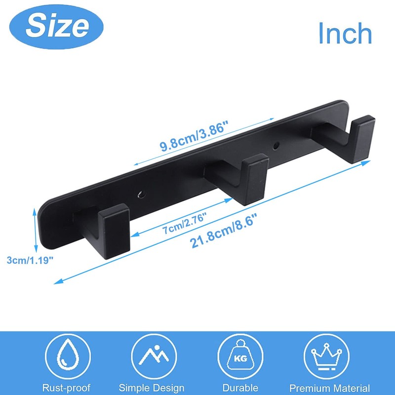 Vanloory Coat Rack, Heavy Duty Stainless Steel 3 Tri Coat