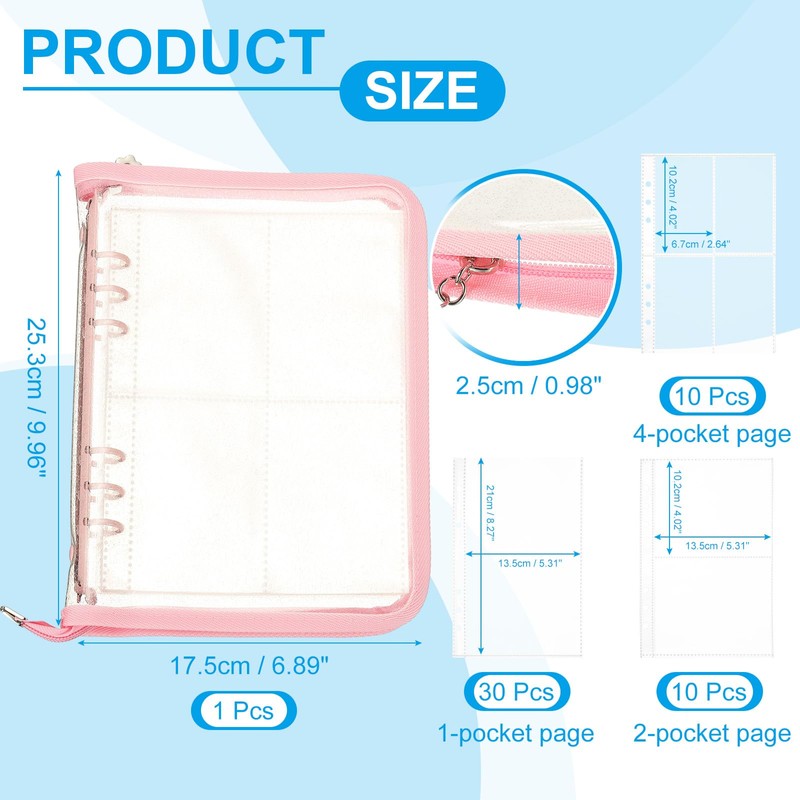 PATIKIL Sticker Organizer Binder, Reusable A5 Sticker Album Collecting Book
