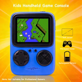 Handheld Games Console for Kids Pre-Loaded 289 Retro Video Games, Portable Gaming Console with Rechargeable Battery, 2.8" Color Screen, Mini Arcade Electronic Toy Gifts for Boys Girls