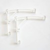 4pcs Valance Clips 3.5" Plastic Clear Color Curved Panel Valance