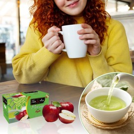 Tea4U Moringa Oleifera Flavored Energy Tea (Apple) - With Freshness Flavourful Blended Distinct Flavors - 25 Count Sealed Tea Bags