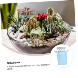 Sosoport 2pcs Rustic Iron Flower Bucket Vintage Style Plant Holder for Decor Charming Table Centerpiece for Weddings Parties for Bouquets Floral Arrangements