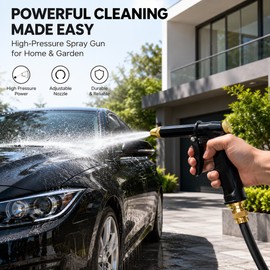 High-Pressure Garden Hose Water Gun for Cleaning – Portable Spray Nozzle for Car Wash, Yard & Plants