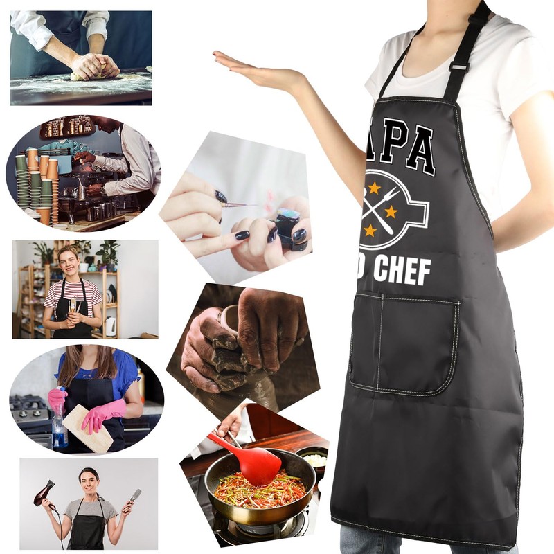 MBMSO Papa Head Chef Apron for Grandpa Apron Fathers Day