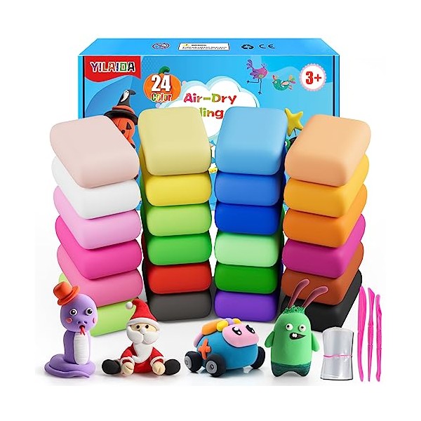 YILAIDA Air Dry Clay, 24 Colors Creative Educational Magic Clay