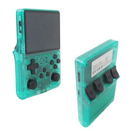 DEARCOOL R40S PRO 30000 in 1 Handheld Game Console 3.5 inch IPS Screen Mini Retro Console 3800mAh Portable Pocket Arcade 45 simulators 256G TF Card-Transparent Green