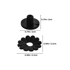Holibanna 4 Sets Umbrella End Caps Plastic Umbrella Tip Cover Replacement Umbrella Tops Protector for Umbrella Repair Accessories 8mm Black