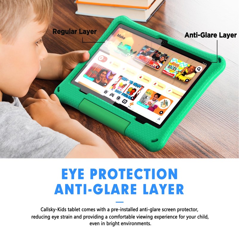Kids Tablet, 10.1 Inch Android 15 Tablet for Kids, 12GB+64GB,