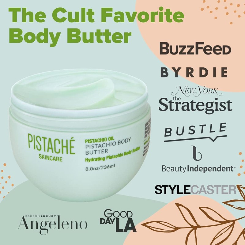Pistaché Skincare Pistachio Oil Whipped Body Butter Cream | Rich