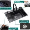 Kitchen Sink Single Bowl Farmhouse Utility Sinks Three Hole Black