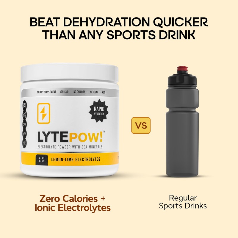 LyteLine Electrolytes Powder - Sea Minerals - Lemon-Lime Hydration Supplement