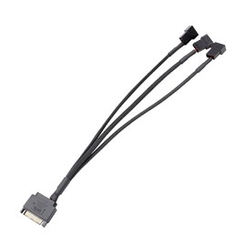 YiKaiEn SATA to 3 Pin / 4 Pin Fan Adapter, 15 Pin SATA to 12V PC Case Fan Splitter Extension Power Cable Adapter 10.6’’ 27cm (1 to 3)