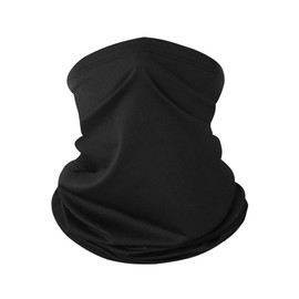 Weardear Multifunctional Headwear Face Masks Bandana Snoods Sunscreen Windproof Scarf Neck Gaiter Scarf for Sports Fishing Cycling Outdoor Black M