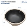 Sarlai Black Undermount Bathroom Sink -18 x15 inch Oval Vessel