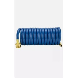 RV Exterior Shower Hose 15' Coiled Water Hose Optional Quick Connect Sprayer