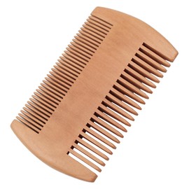 Antistatic Beard Comb with Double-Sided Comb, Premium Beard Comb Made of Fragrant Sandalwood, Pocket Comb with Double Teeth for Daily Beard Care and Application of Beard Oil/Beard Balm