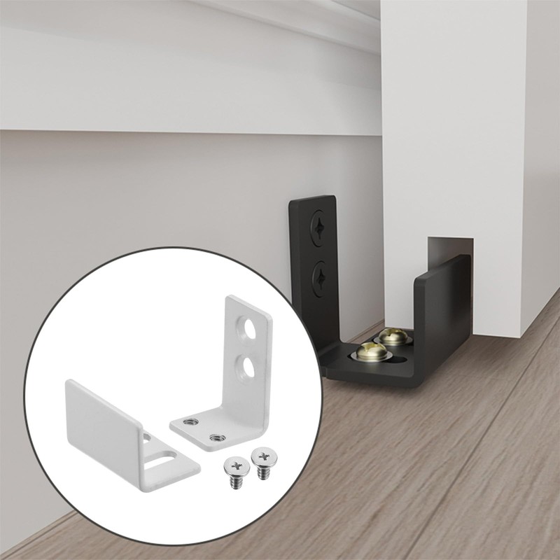 QUARKZMAN Floating Barn Door Floor Guide, Wall Mounted, (25mm-37mm) Flexible