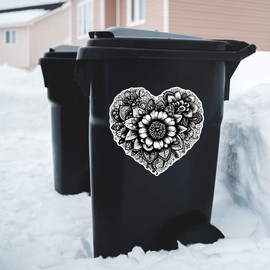 Extra Large 460mm 'Sunflower Heart' Permanent Sticker Decal for Cars/Windows/Bins/Walls (DW00135295)