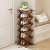 YYW Shoe Rack, Foldable Bamboo Shoes Shelf, Freestanding Shoe Storage