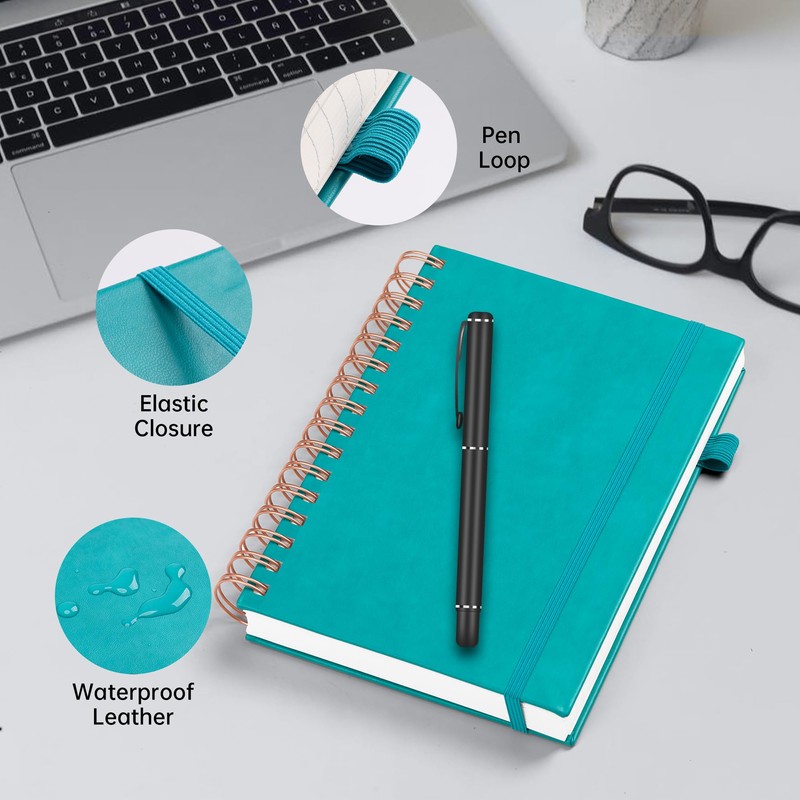 Notebook A5 Lined, Hardcover Journal Notepad with 100 GSM Thick