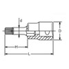 Ko-ken 3020.120-M4 3/8 Sq. Dr. Bit Socket XZN M4 Triple