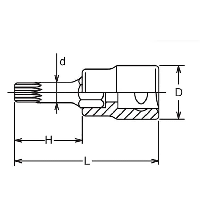 Ko-ken 3020.120-M4 3/8 Sq. Dr. Bit Socket XZN M4 Triple
