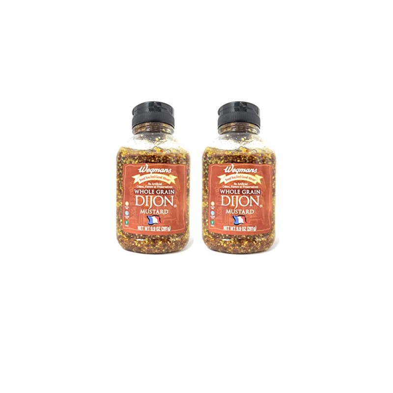 Wegmans Whole Grain Dijon Mustard (2 Pack, Total of 19.8oz)