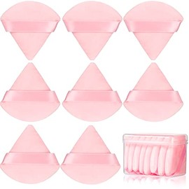 Juego Esponjas Algodón Polvo Triangulares Súper Suaves Tanto Seco Como Húmedo Corrector Suelto Corporal Base Rubor Esponja Maquillaje Rosa