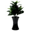 Vase (black), Shung, Artificial Flowers, Total Height: Approx. 11.4 inches