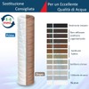 CARTUCCIA FILTRO FILO AVVOLTO 10 POLLICI MICRON 5 POLIPROPILENE SEDIMENTI