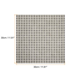 HARFINGTON 100pcs Square Checkered Wax Paper Sheets 11.81" x 11.81" Oil-absorbing Dry Food Wrapping Paper for Sandwich Baking Paper Liners Picnic Basket Bread Hamburger Wrap Kitchen, Brown