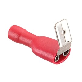 Heschen piggyback spade crimp terminal connector 0.5-6.0mm² (22-10 awg) red 100 pcs
