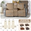 TAOCOCO 100% Waterproof Loveseat Recliner Cover with Console, Non-Slip Washable