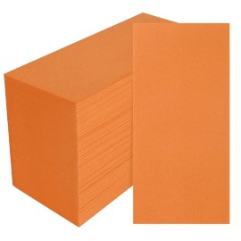 Goldclean 100 Pack Orange Paper Napkins, Disposable Linen-Feel Guest Towels Cloth-Like