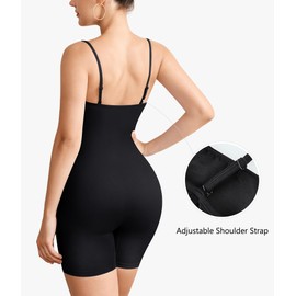 Gotoly Shapewear Women's Tummy Control Strong Shaping Bodysuits Seamless Full Body Shaper Shaping Bodice Body with Leg Shorts Body Suit Figure Shaping Sculpting Waist Shaper, black, M