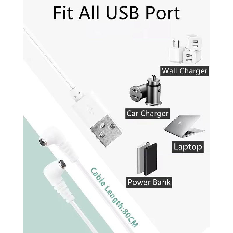 Universal Magnetic Charger Cord for Rose and Most Magnetic Massagers,